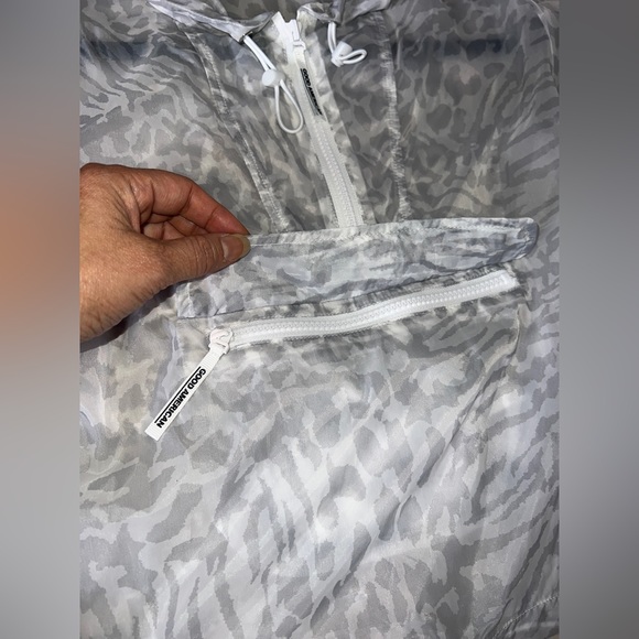 🐆 NWT! Good American Leopard Windbreaker Jacket - Picture 11 of 16